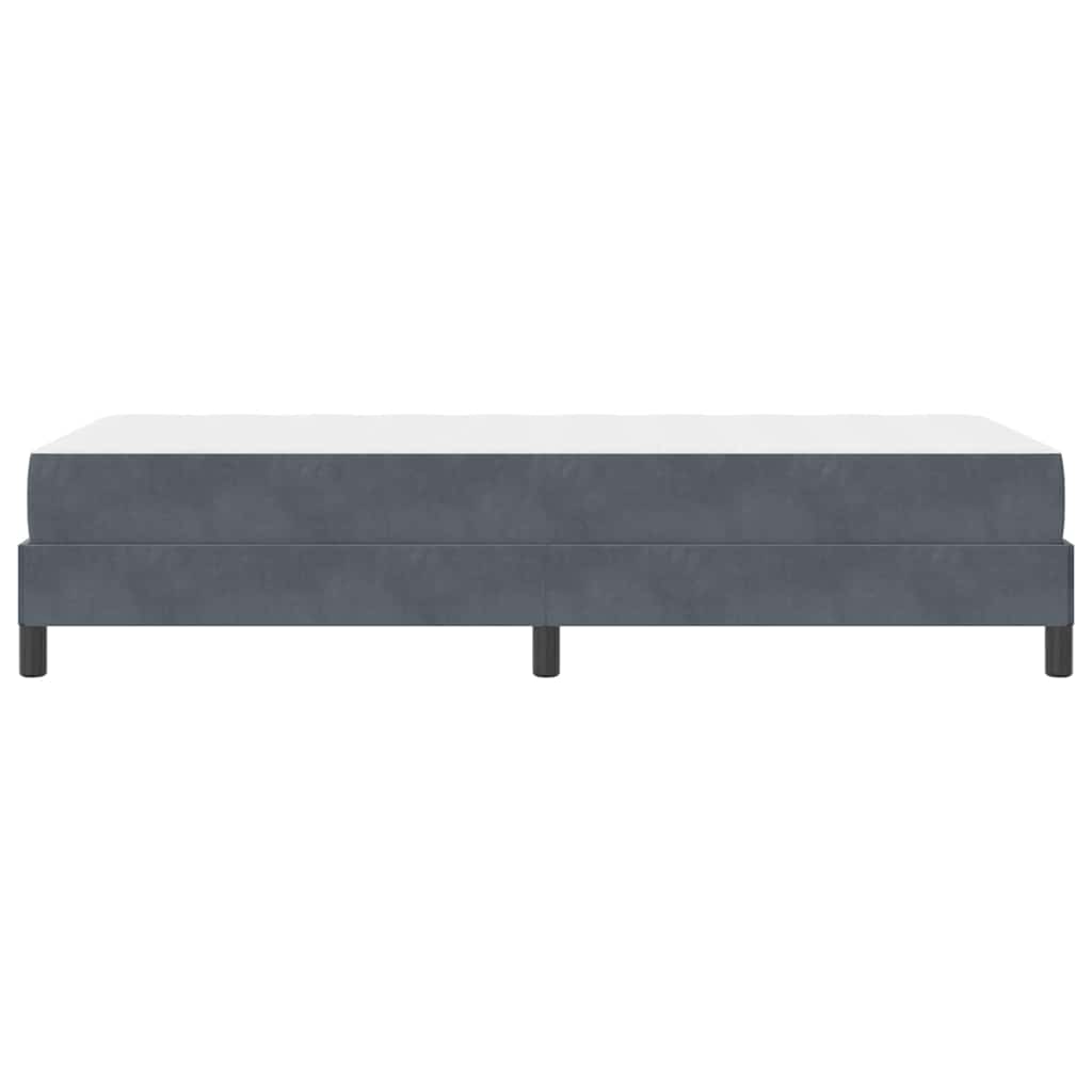 Lit à ressorts avec matelas Gris foncé 100 x 200 cm tissu - XIOS