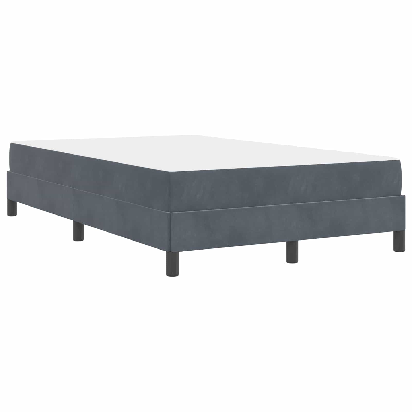 Lit à ressorts avec matelas Gris foncé 120 x 190 cm tissu - XIOS