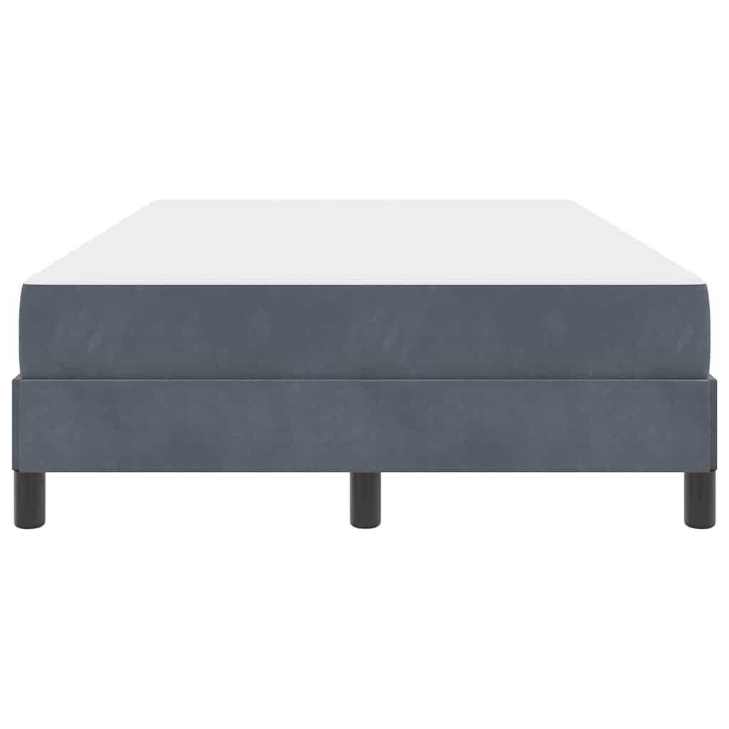 Lit boxspring avec matelas Gris foncé 120 x 190 cm Velours - XIOS