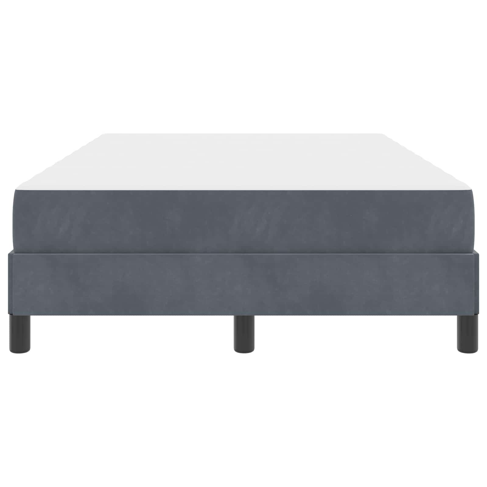 Lit à ressorts avec matelas Gris foncé 120 x 190 cm tissu - XIOS
