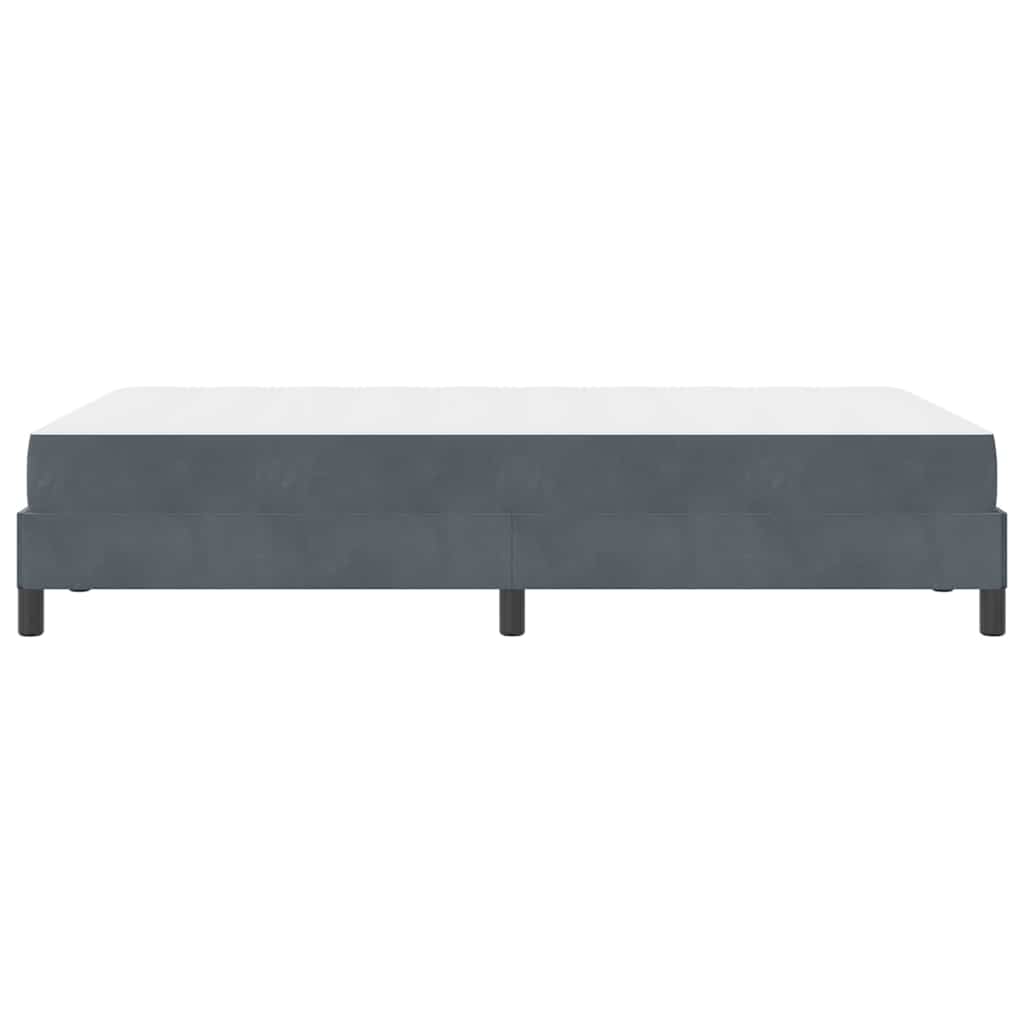 Lit boxspring avec matelas Gris foncé 120 x 190 cm Velours - XIOS