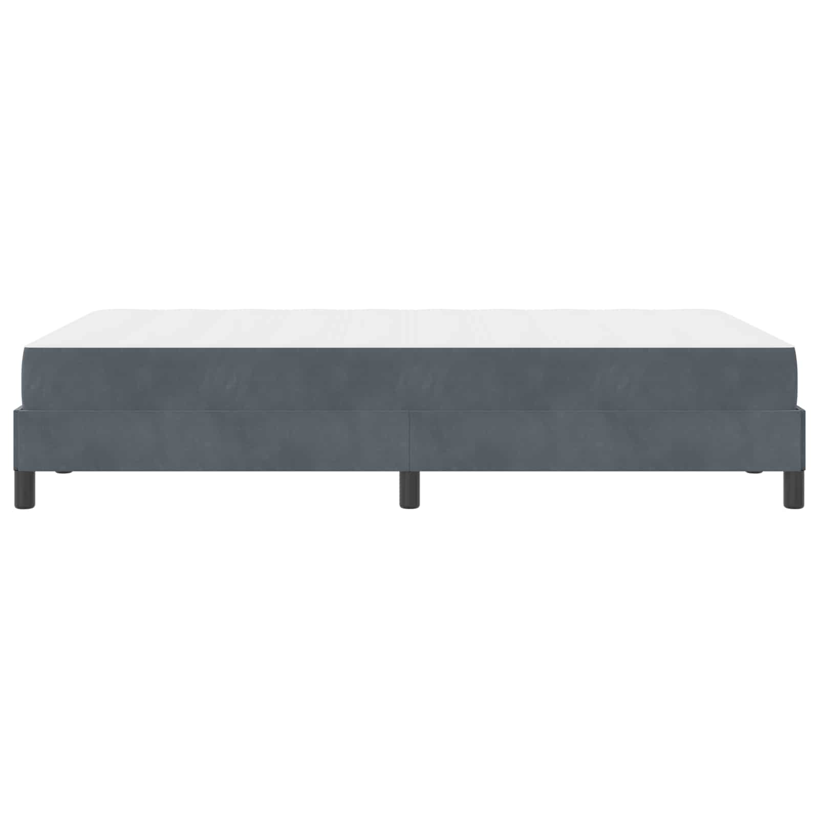 Lit à ressorts avec matelas Gris foncé 120 x 190 cm tissu - XIOS