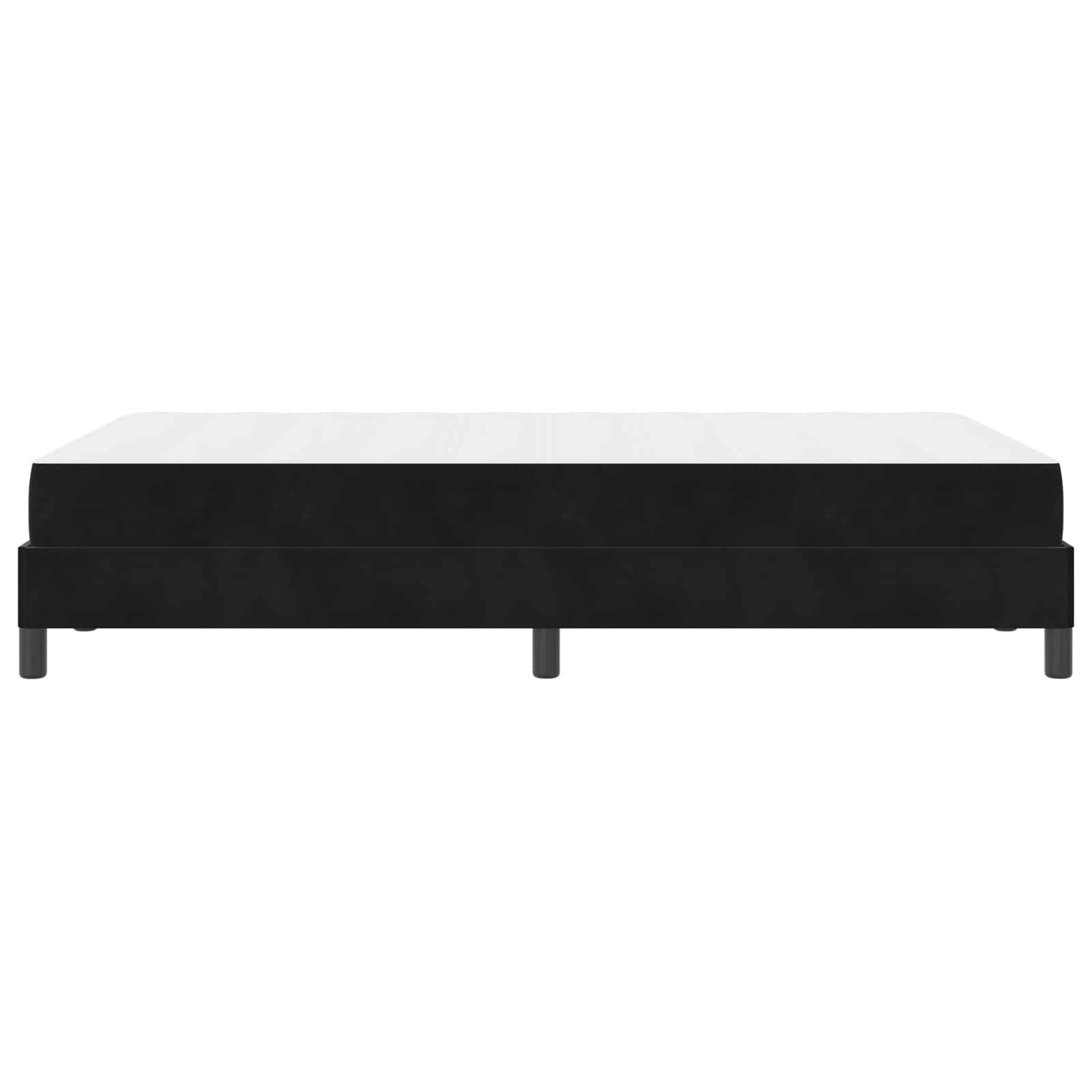 Lit à ressorts avec matelas Noir 120 x 190 cm tissu - XIOS