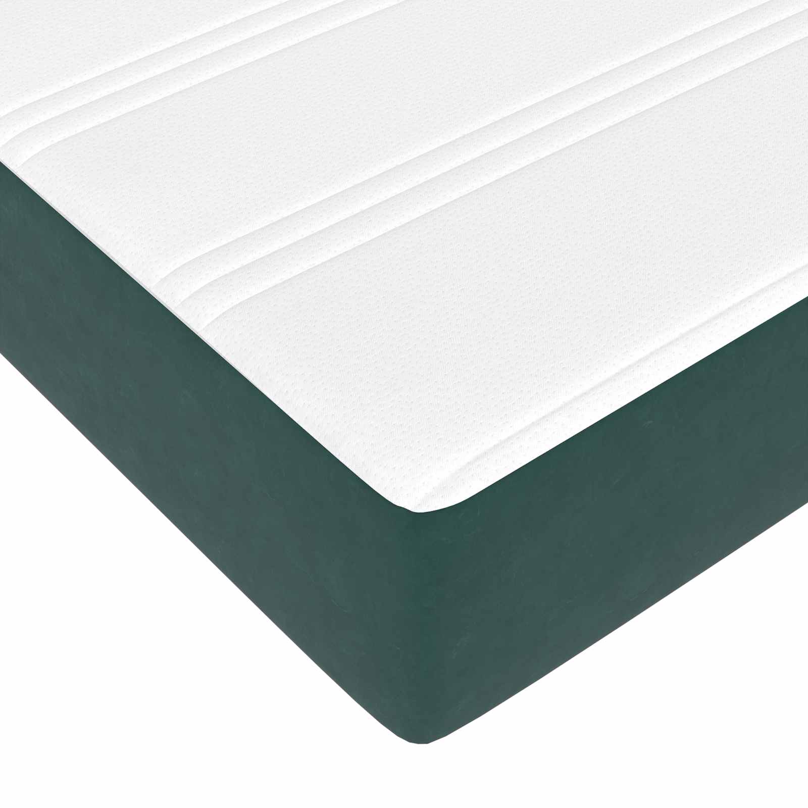 Lit à ressorts avec matelas Vert foncé 120 x 190 cm tissu - XIOS
