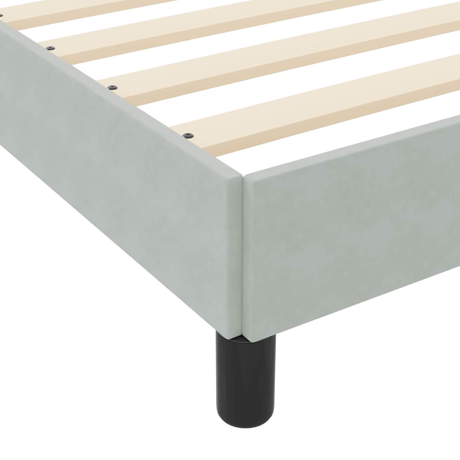 Lit à ressorts avec matelas Gris clair 120 x 200 cm tissu - XIOS