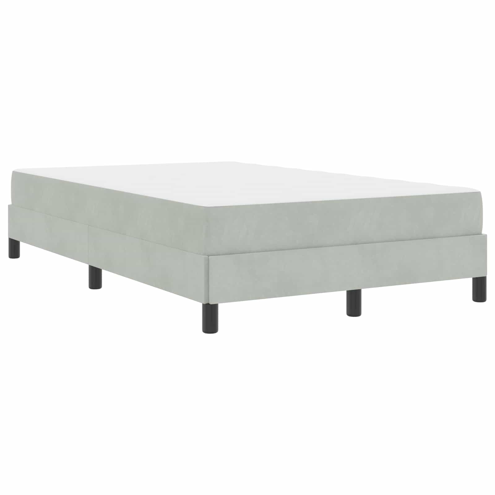 Lit à ressorts avec matelas Gris clair 120 x 200 cm tissu - XIOS