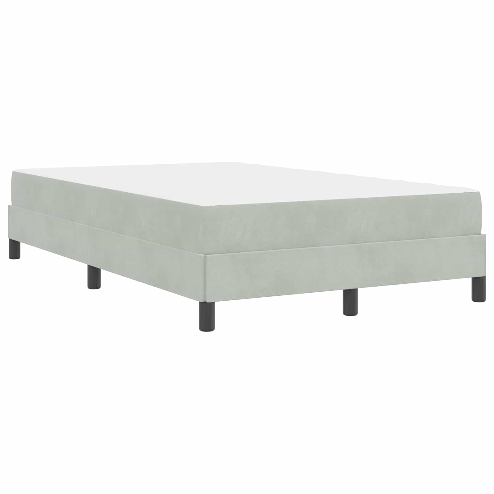 Lit à ressorts avec matelas Gris clair 120 x 200 cm tissu - XIOS