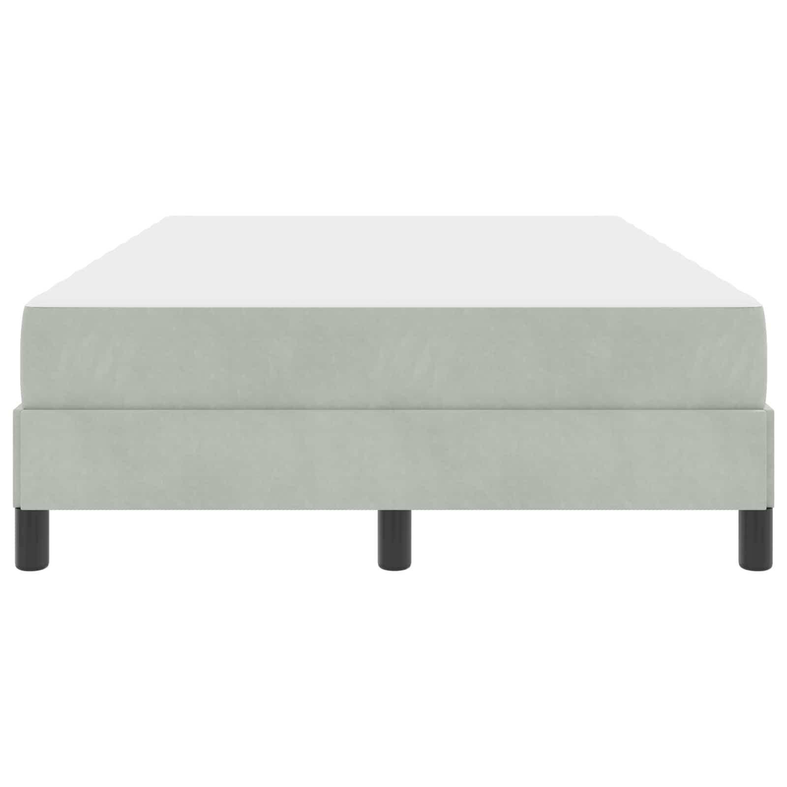 Lit à ressorts avec matelas Gris clair 120 x 200 cm tissu - XIOS
