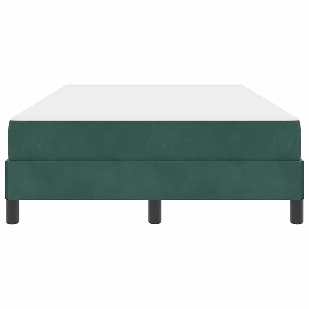 Lit à ressorts avec matelas Vert foncé 120 x 200 cm tissu - XIOS