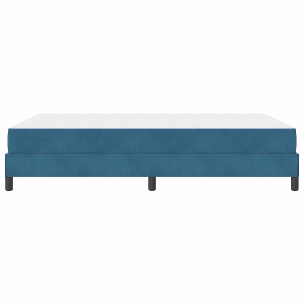 Lit à ressorts avec matelas Bleu foncé 140 x 190 cm tissu - XIOS
