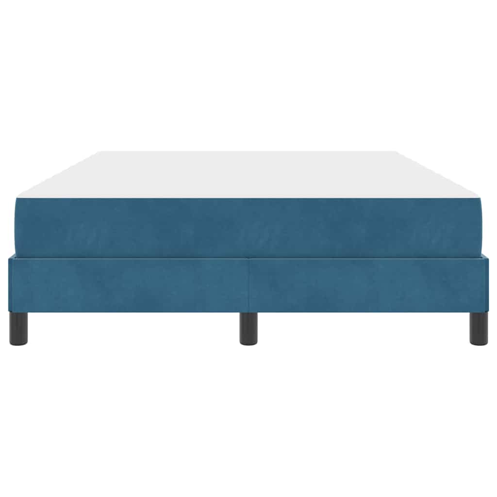 Lit à ressorts avec matelas Bleu foncé 140 x 200 cm tissu - XIOS
