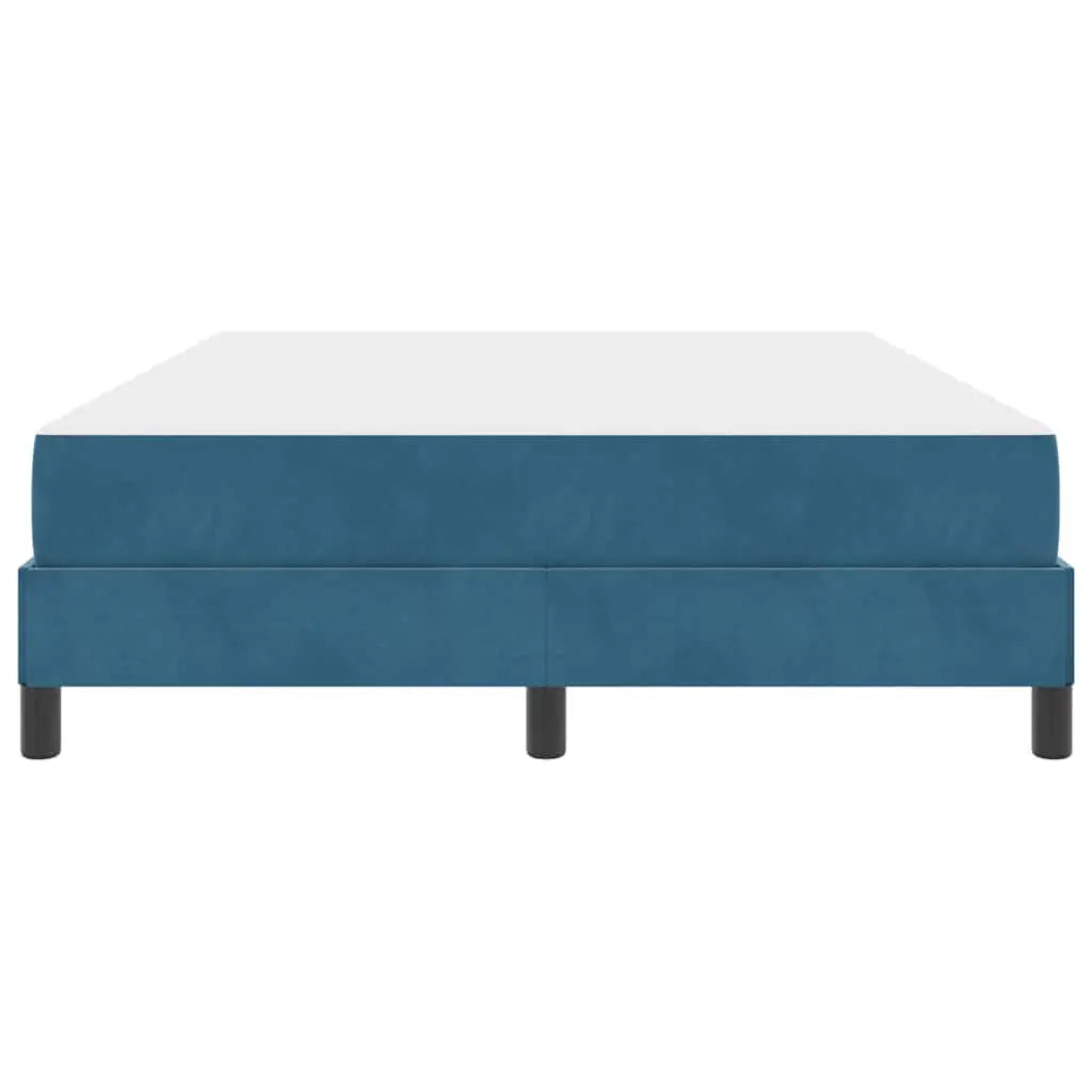 Lit à ressorts avec matelas Bleu foncé 160 x 200 cm tissu - XIOS