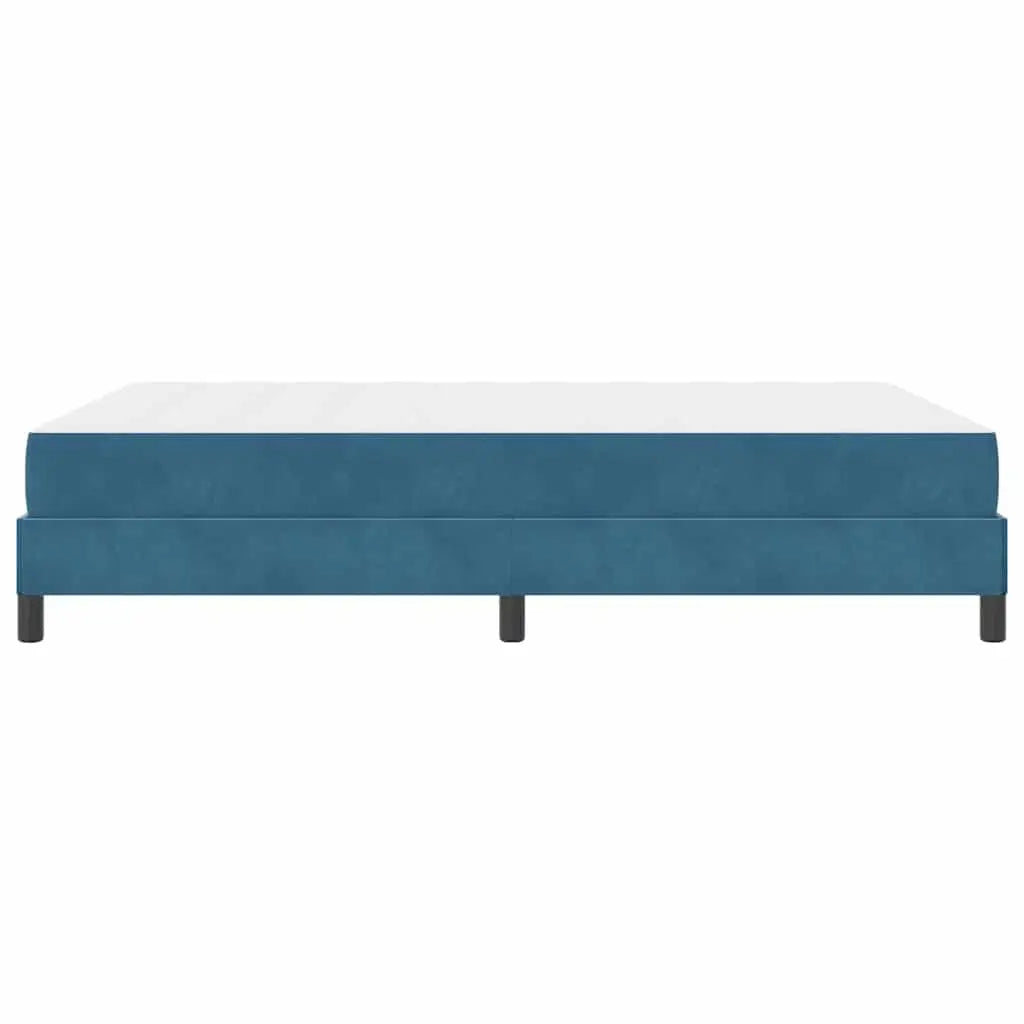 Lit à ressorts avec matelas Bleu foncé 160 x 200 cm tissu - XIOS