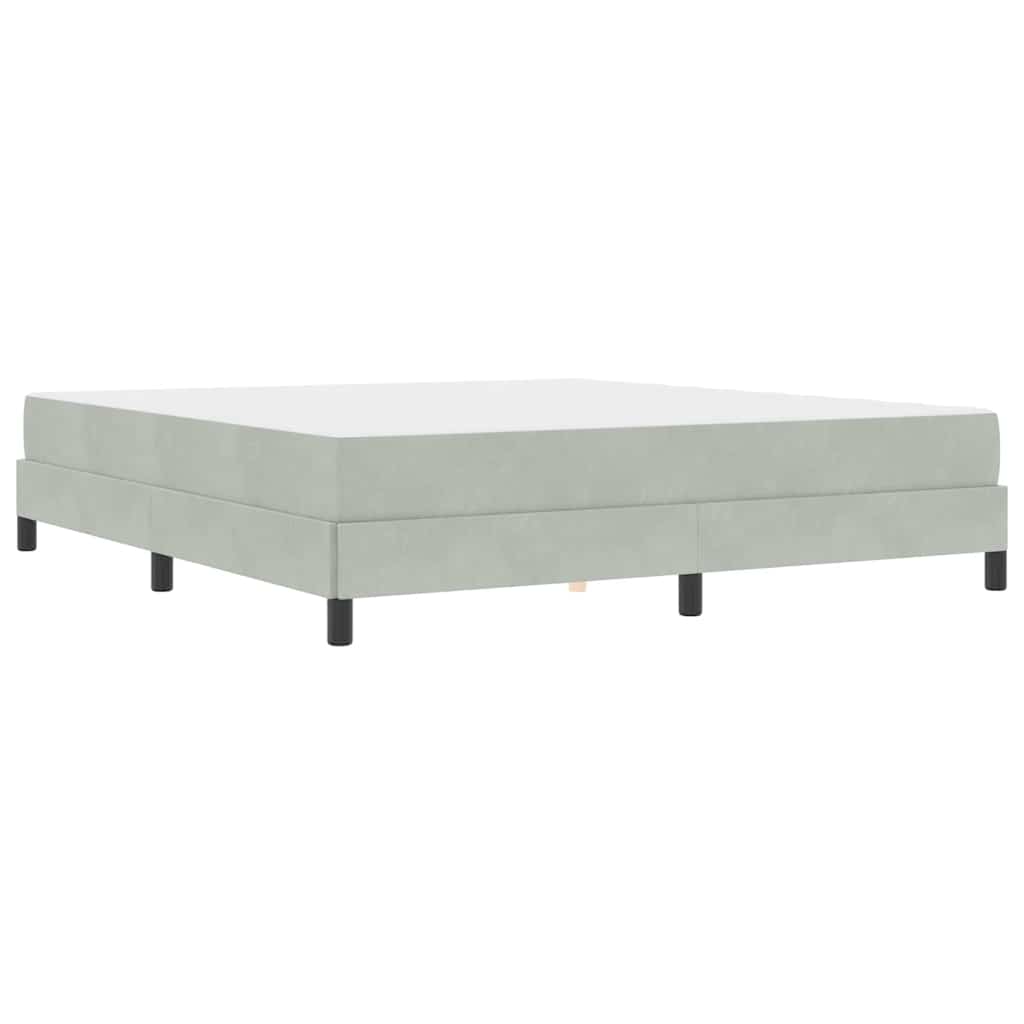 Lit boxspring avec matelas Gris clair 180 x 200 cm Velours - XIOS