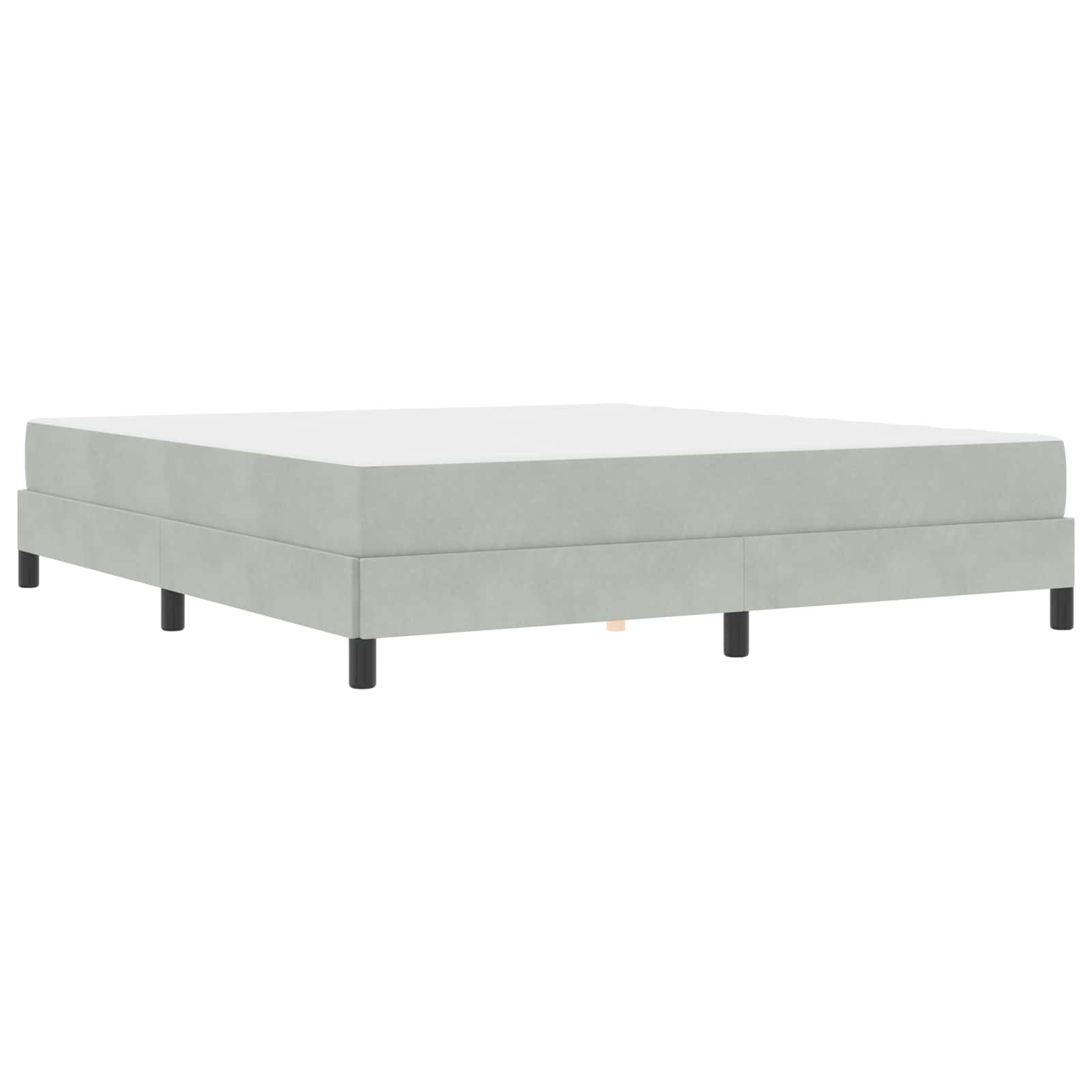Lit à ressorts avec matelas Gris clair 180 x 200 cm tissu - XIOS
