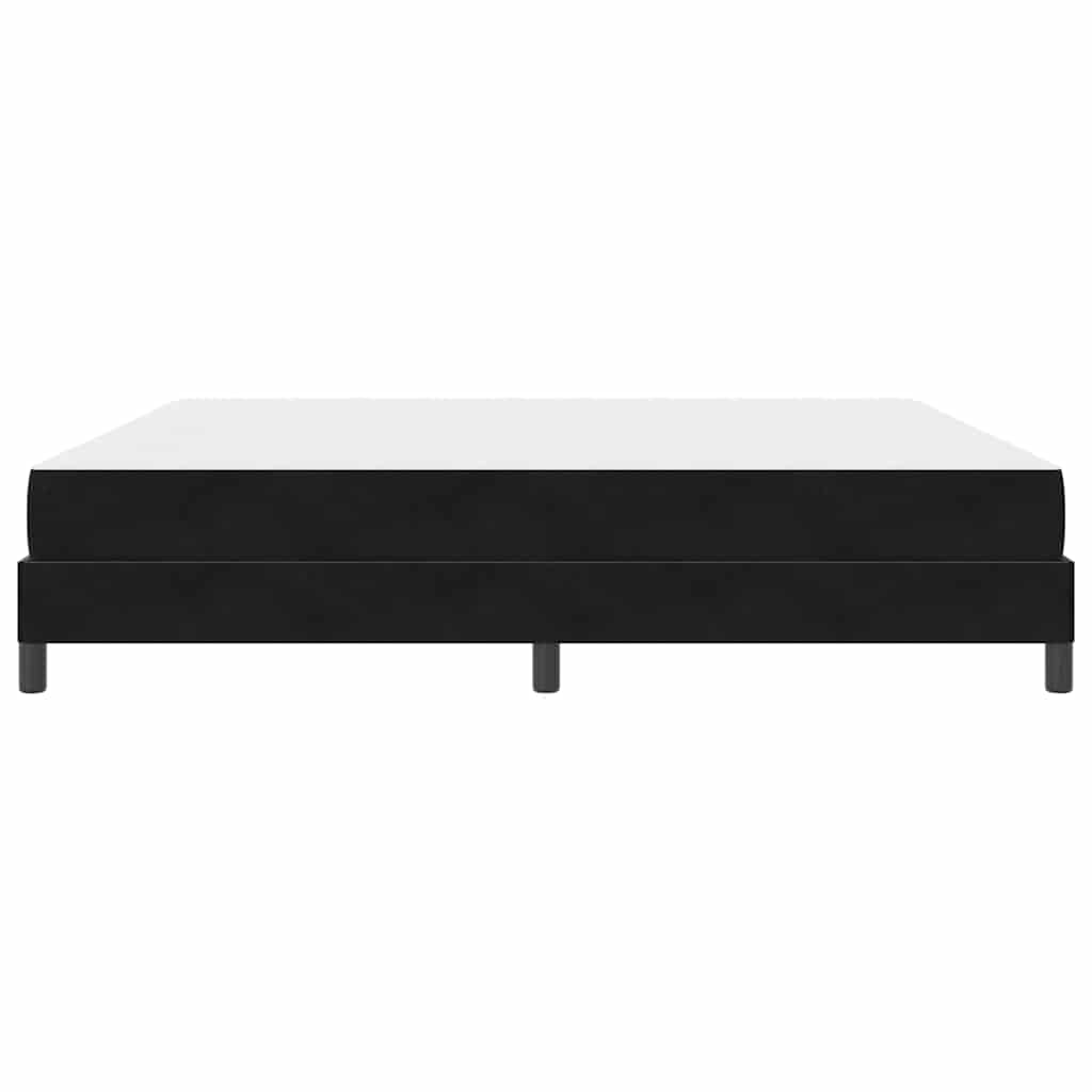 Lit à ressorts avec matelas Noir 200 x 200 cm tissu - XIOS
