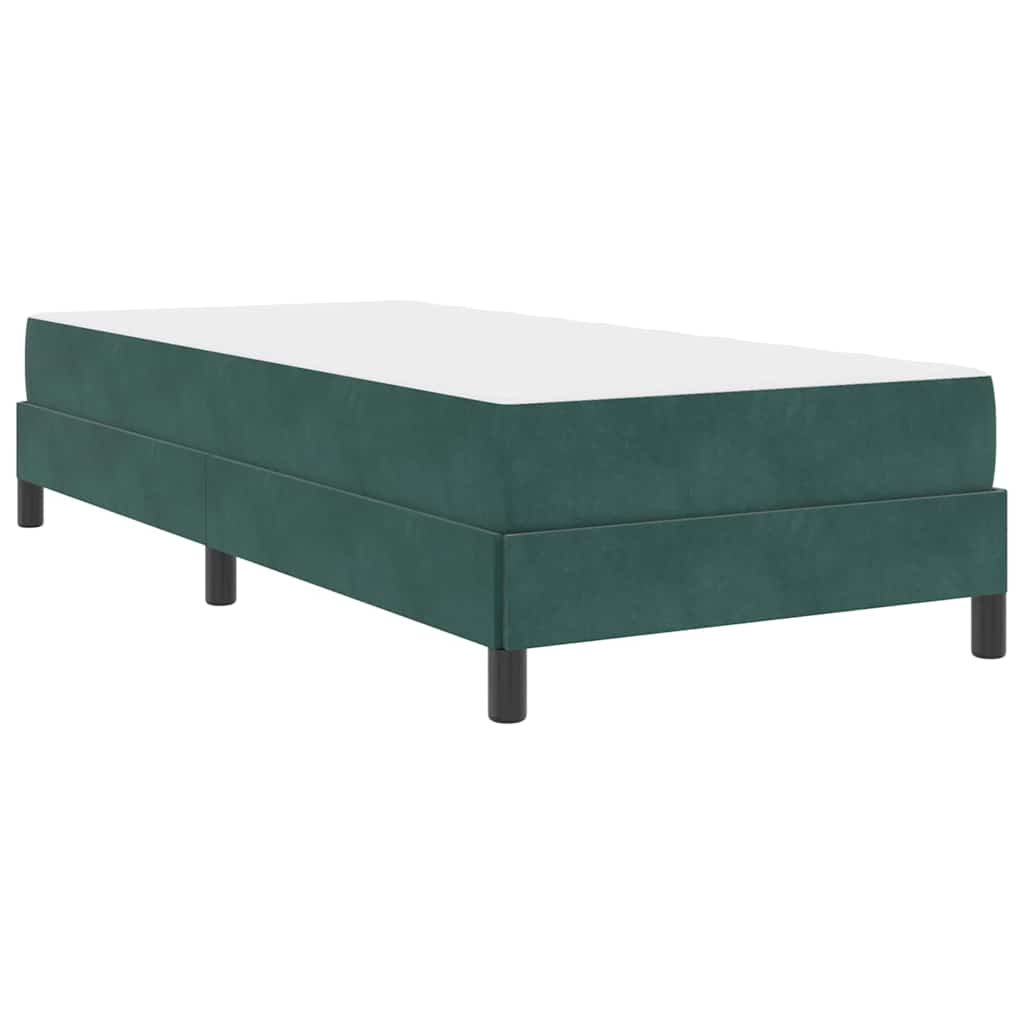 Lit à ressorts avec matelas Vert foncé 90 x 210 cm tissu - XIOS
