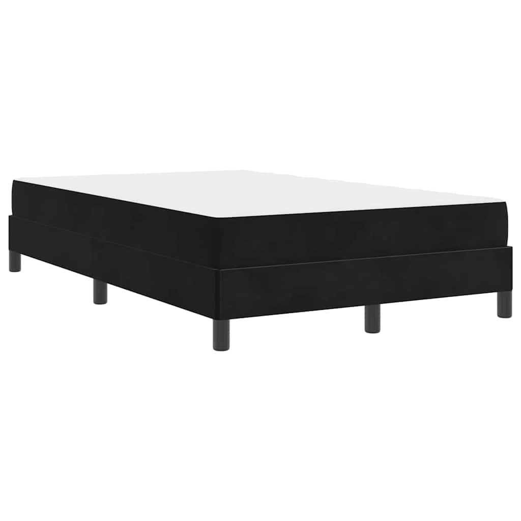 Lit à ressorts avec matelas Noir 120 x 210 cm tissu - XIOS