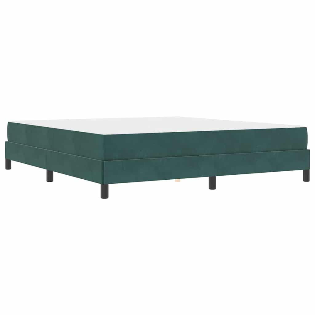 Lit à ressorts avec matelas Vert foncé 180 x 210 cm tissu - XIOS