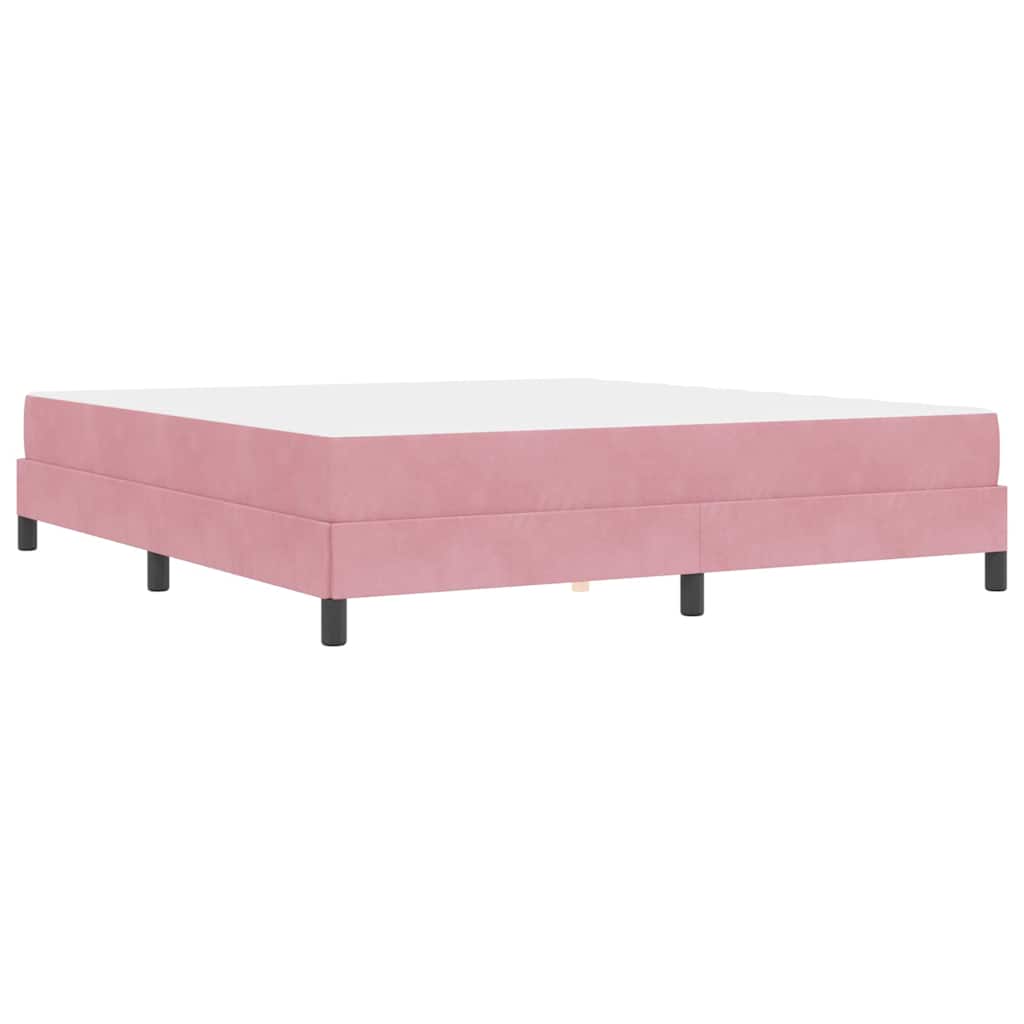 Lit à ressorts avec matelas Rose 180 x 210 cm tissu - XIOS