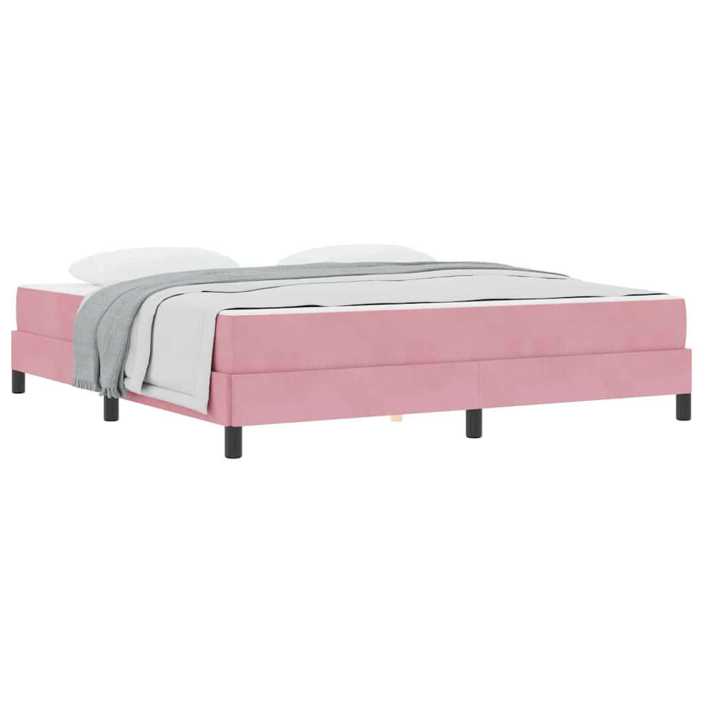 Lit à ressorts avec matelas Rose 180 x 210 cm tissu - XIOS