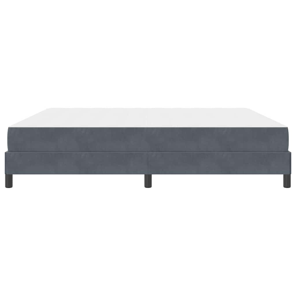 Lit à ressorts avec matelas Gris foncé 200 x 210 cm tissu - XIOS