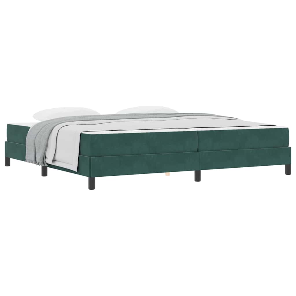 Lit boxspring avec matelas Vert foncé 200 x 210 cm Velours - XIOS