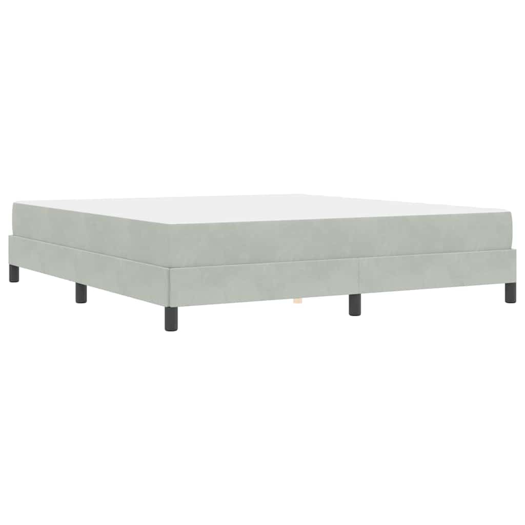 Lit à ressorts avec matelas Gris clair 180 x 220 cm tissu - XIOS