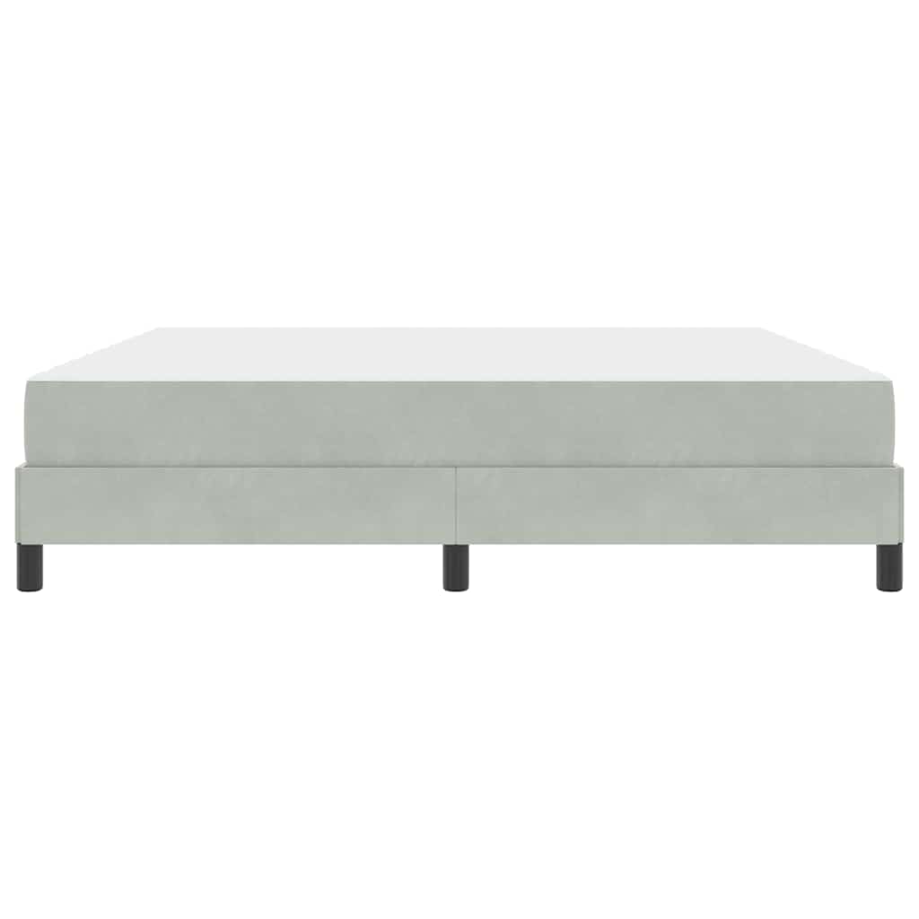 Lit à ressorts avec matelas Gris clair 180 x 220 cm tissu - XIOS