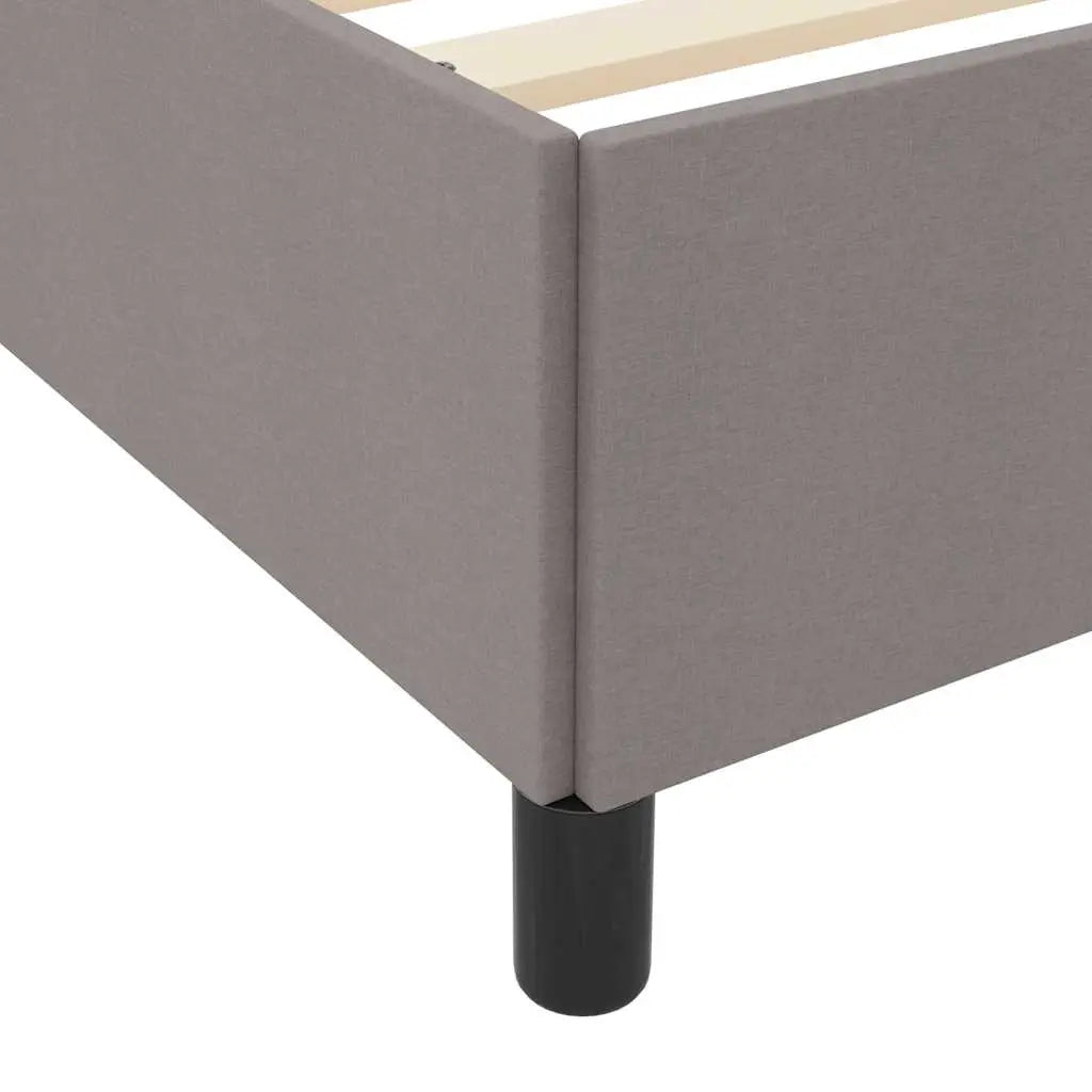 Lit à ressorts Taupe 80 x 200 cm tissu - XIOS