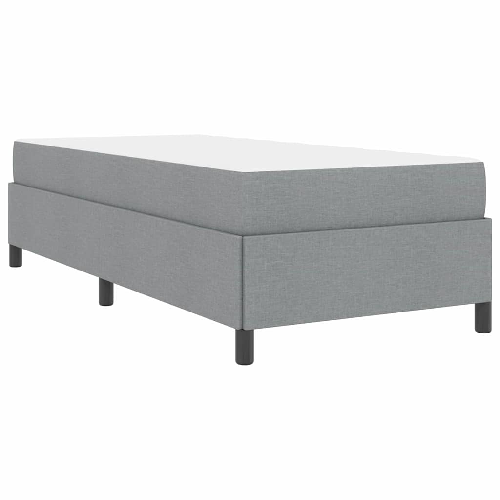 Lit à ressorts avec matelas Gris clair 90 x 190 cm tissu - XIOS