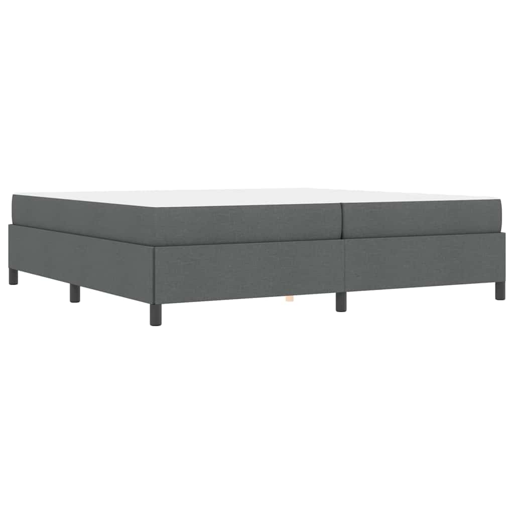 Lit à ressorts Gris foncé 200 x 200 cm tissu - XIOS