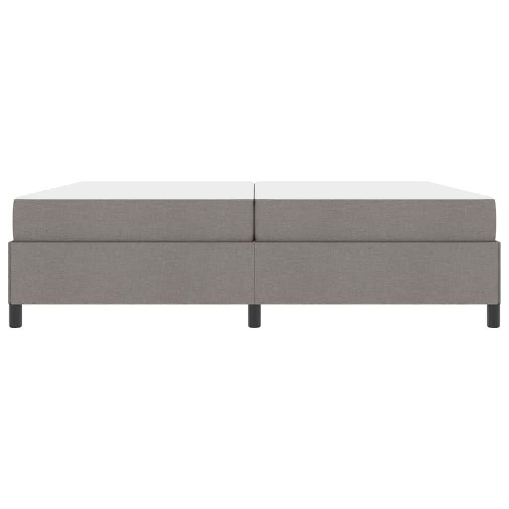 Lit à ressorts Taupe 200 x 200 cm tissu