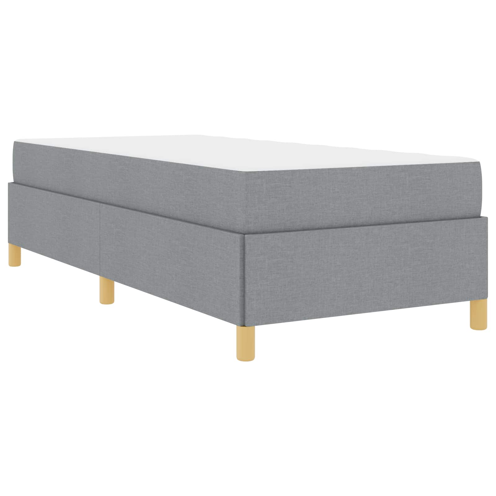 Cadre de lit avec matelas Gris clair 90 x 190 cm tissu - XIOS