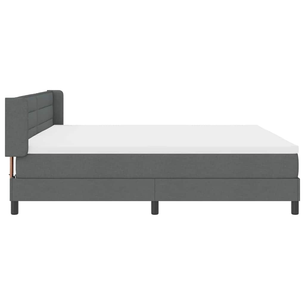 Lit boxspring avec matelas avec matelas Gris foncé 200 x 200 cm