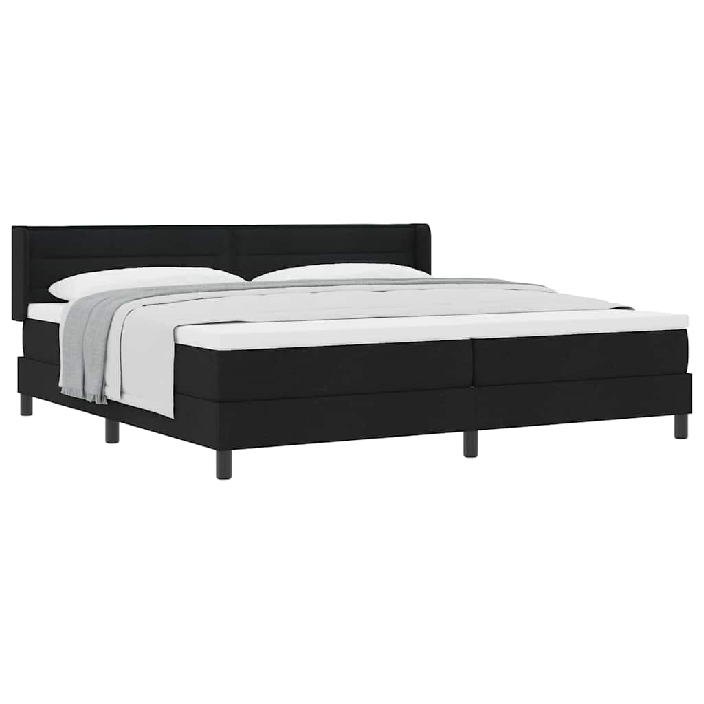 Lit boxspring avec matelas avec matelas Noir 200 x 200 cm