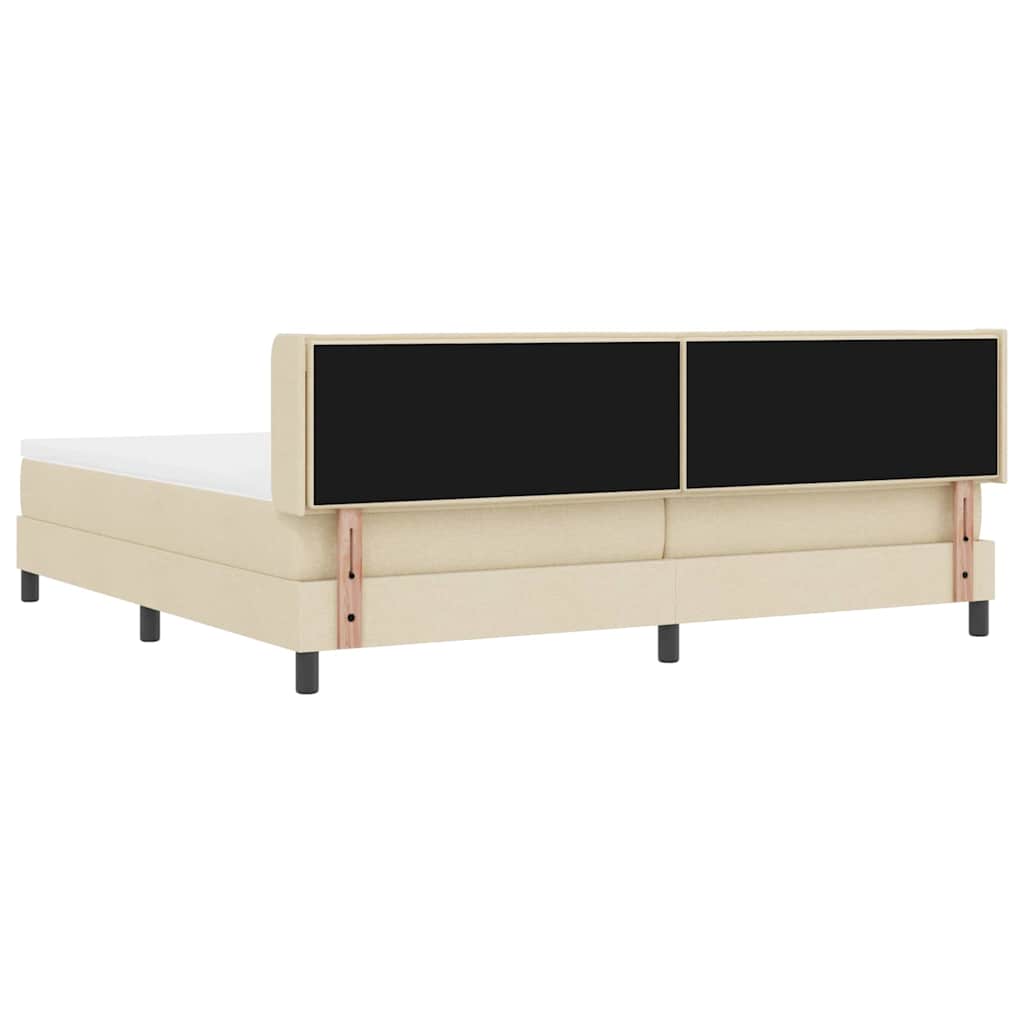 Lit boxspring avec matelas avec matelas Crème 200 x 200 cm