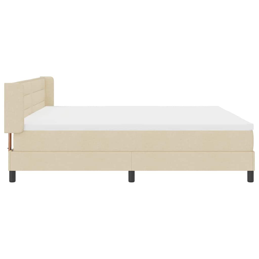 Lit boxspring avec matelas avec matelas Crème 200 x 200 cm