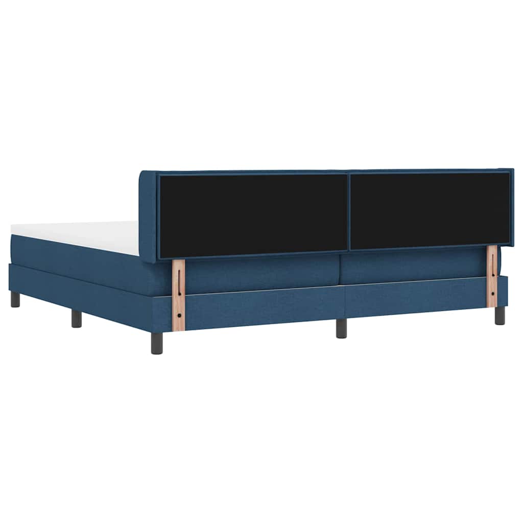 Lit boxspring avec matelas avec matelas Bleu 200 x 200 cm