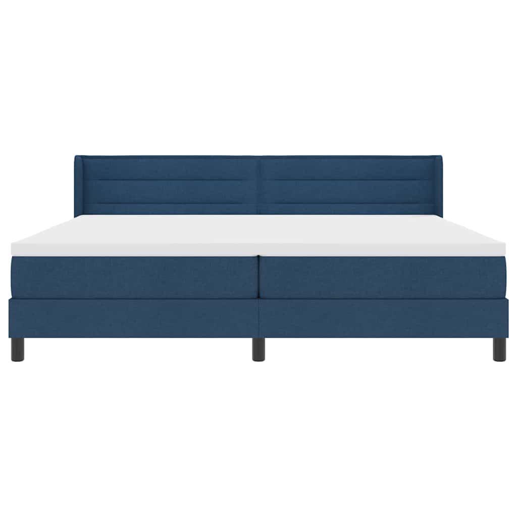Lit boxspring avec matelas avec matelas Bleu 200 x 200 cm