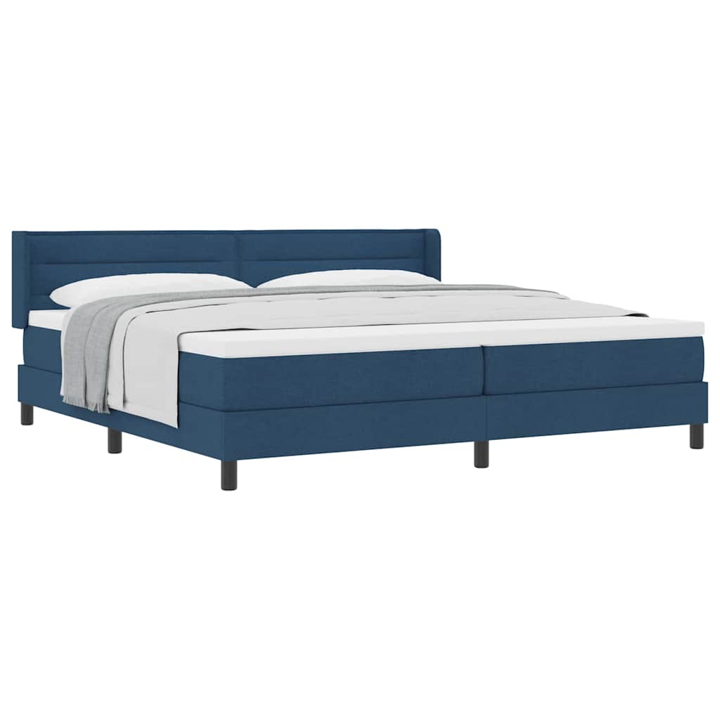 Lit boxspring avec matelas avec matelas Bleu 200 x 200 cm