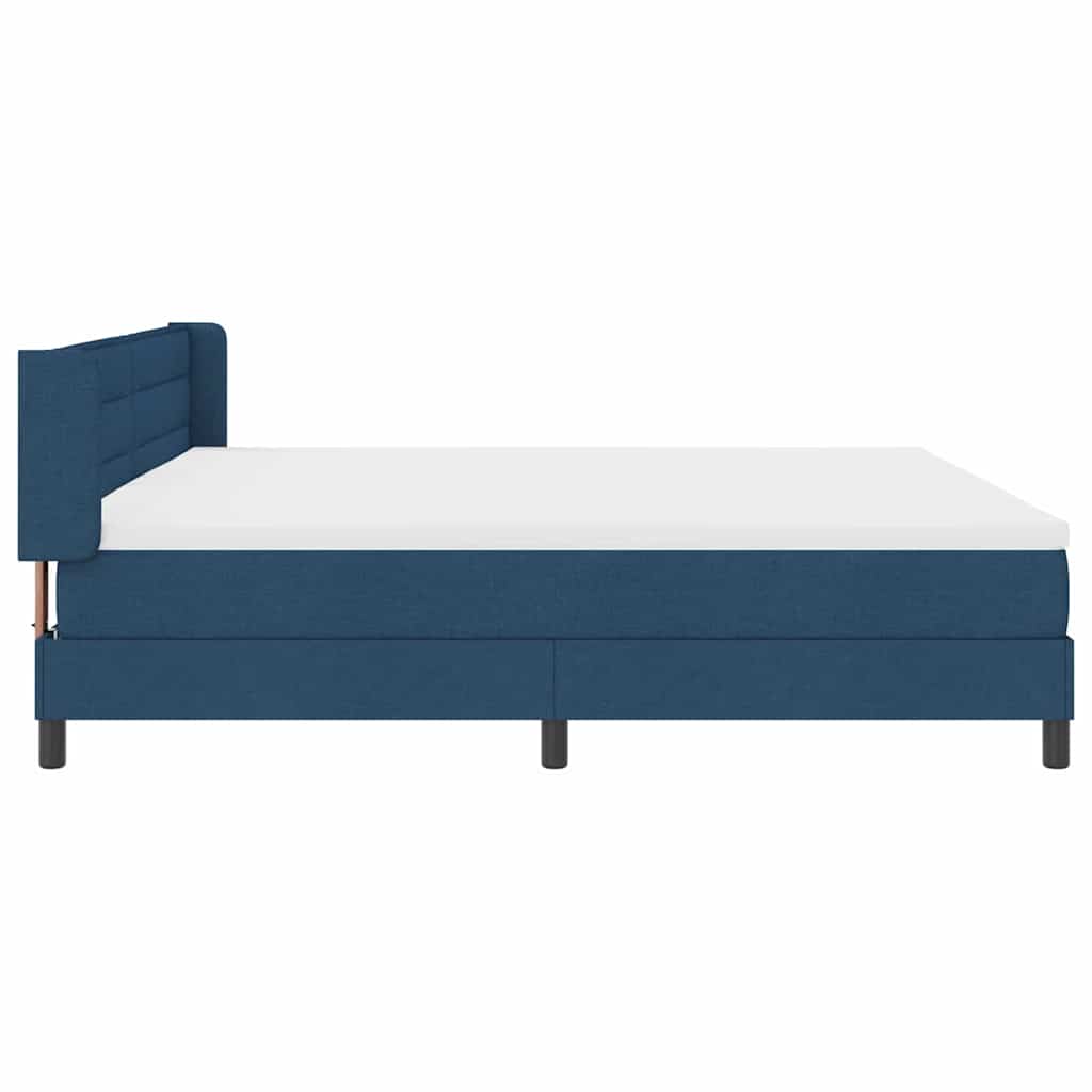 Lit boxspring avec matelas avec matelas Bleu 200 x 200 cm
