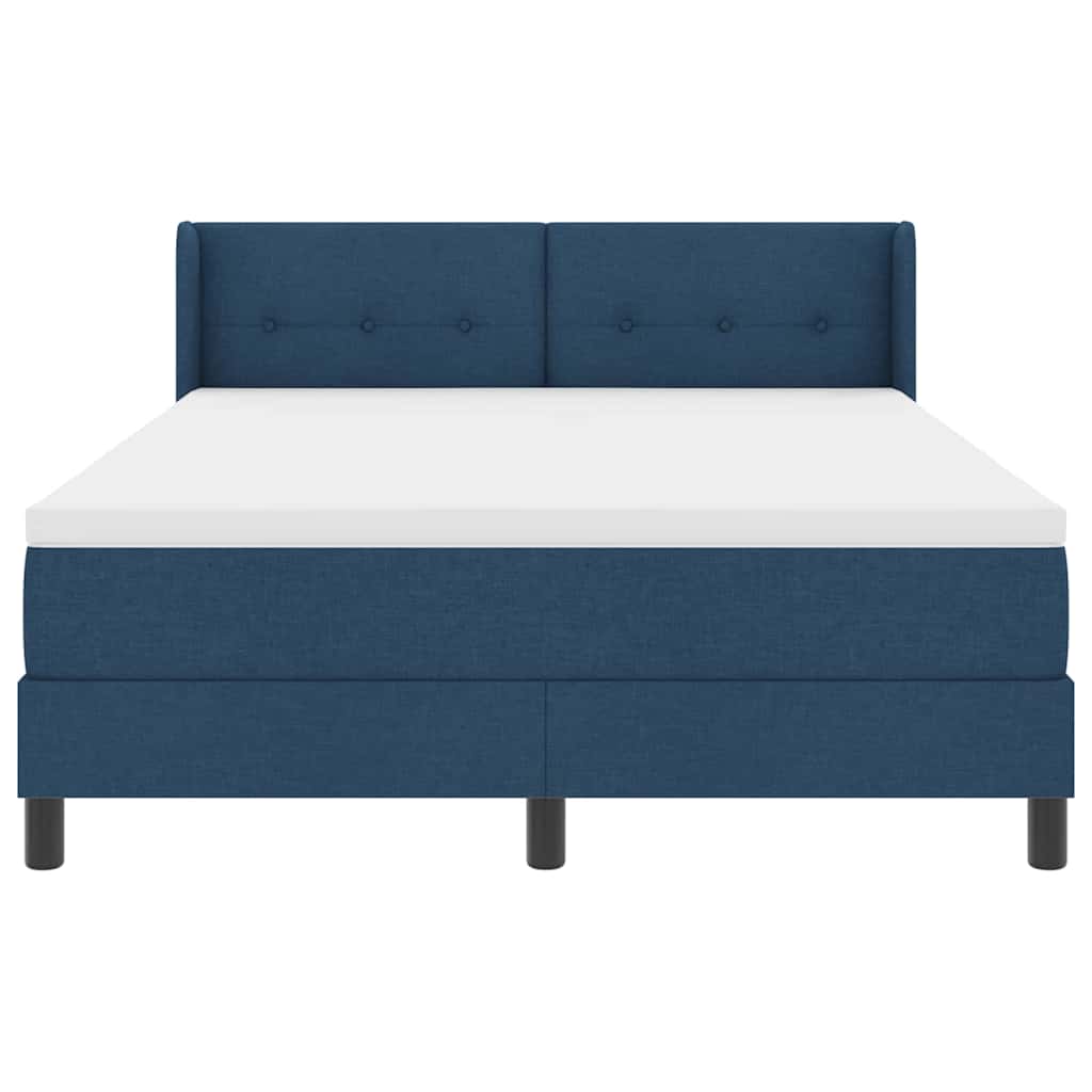 Lit à ressorts avec coussin Bleu 190 x 140 cm tissu - XIOS