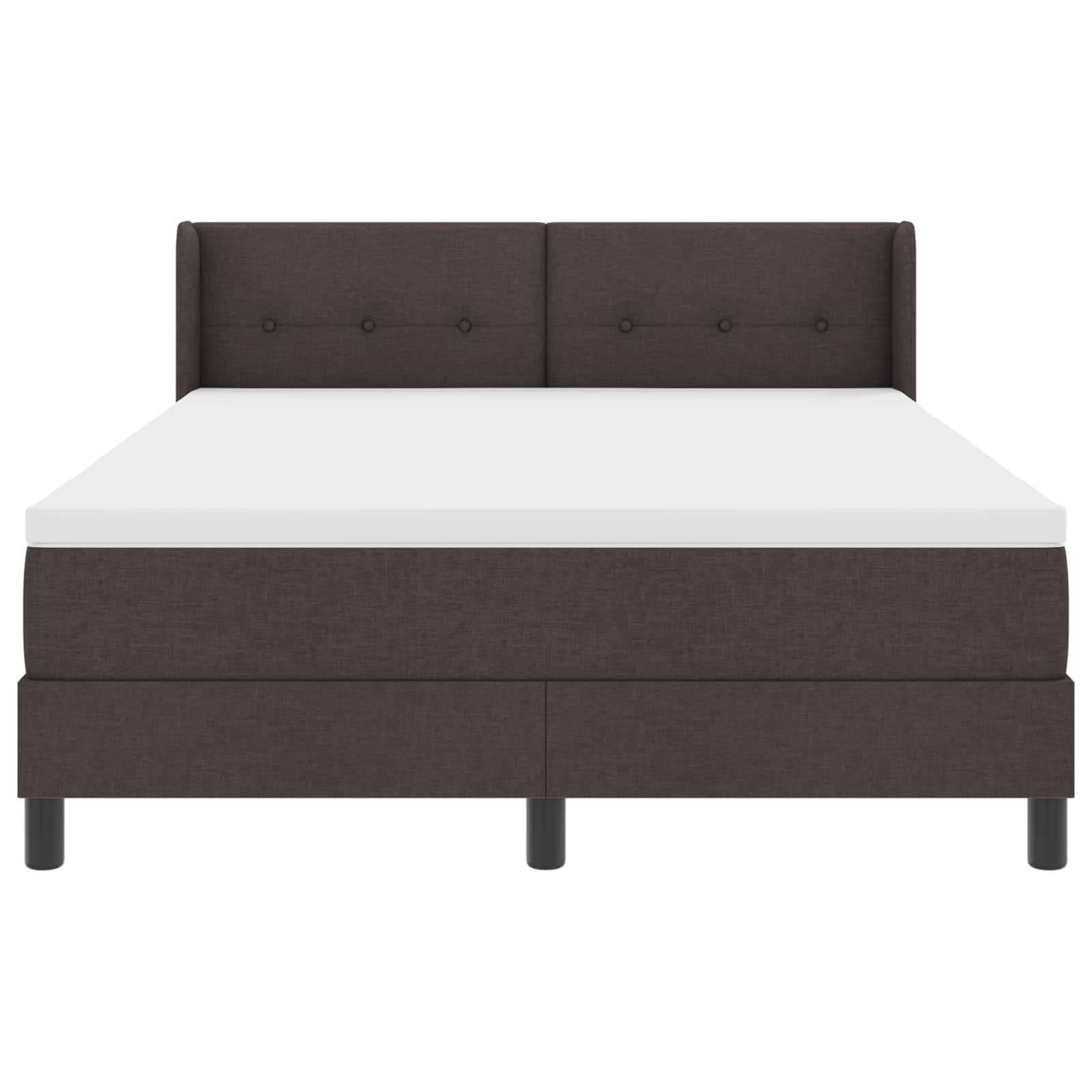 Lit à ressorts avec matelas Marron foncé 200 x 160 cm Polyester - XIOS
