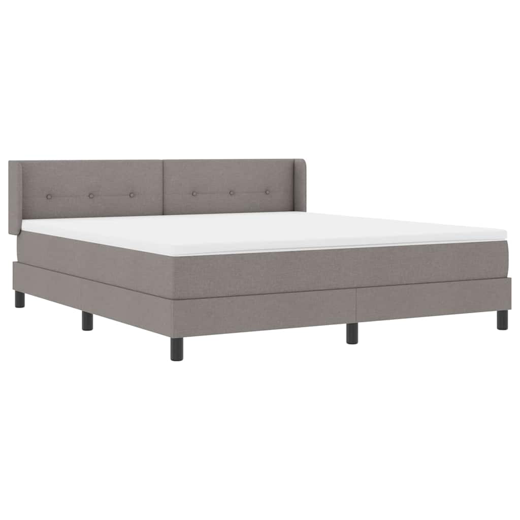 Lit à ressorts avec matelas Taupe 200 x 180 cm Polyester - XIOS