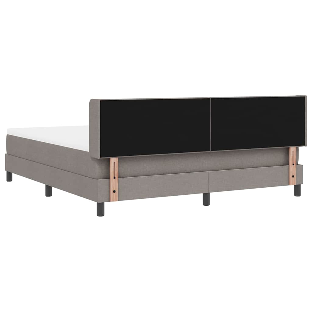 Lit à ressorts avec matelas Taupe 200 x 180 cm Polyester - XIOS