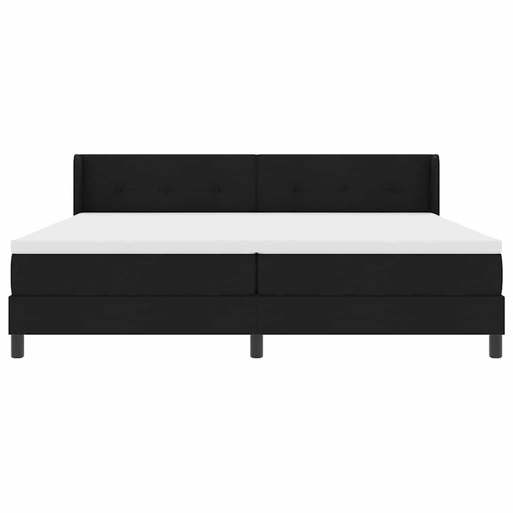 Lit boxspring avec matelas avec matelas Noir 200 x 200 cm