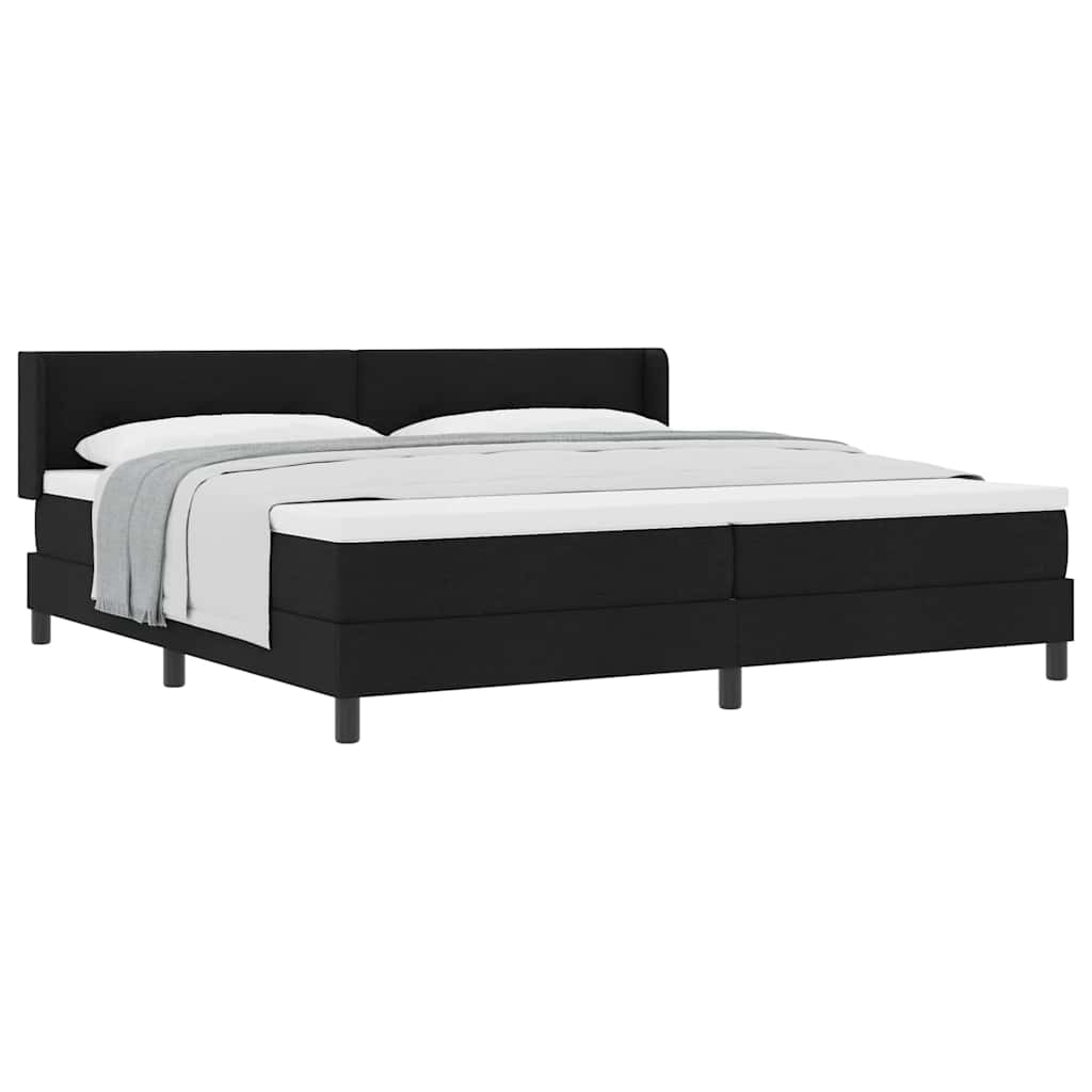 Lit boxspring avec matelas avec matelas Noir 200 x 200 cm