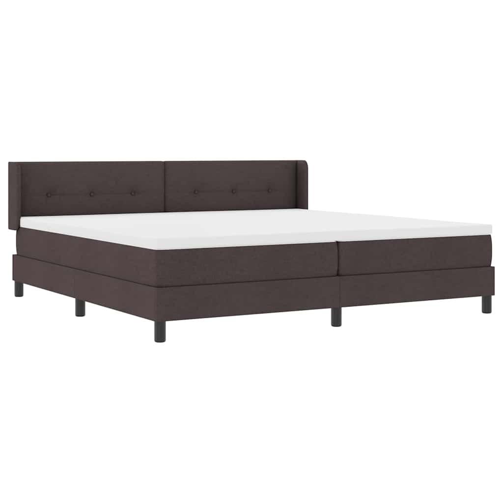 Lit boxspring avec matelas Marron foncé 200 x 200 cm