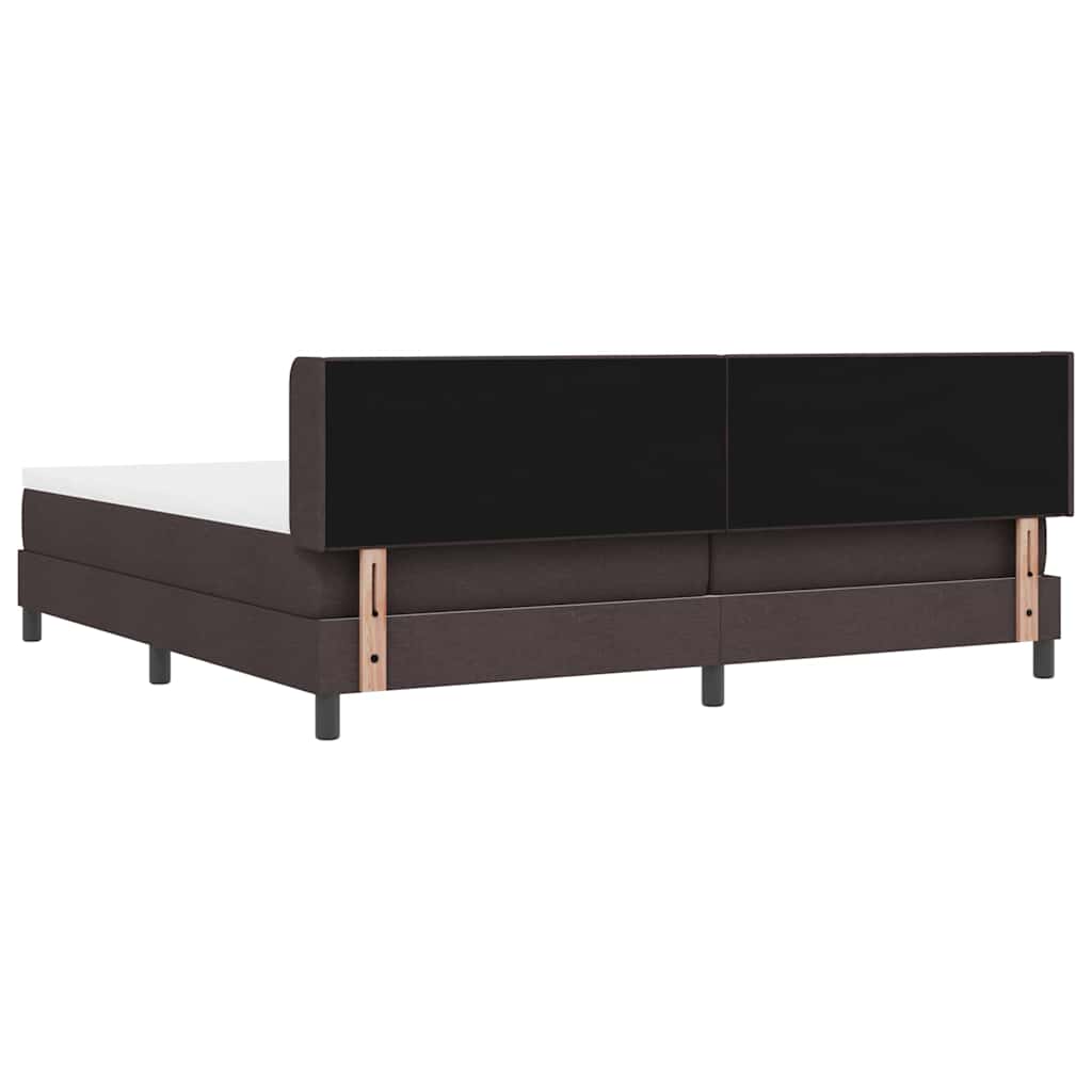 Lit boxspring avec matelas Marron foncé 200 x 200 cm